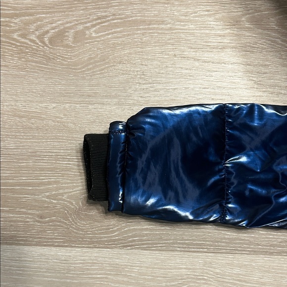 Justice Blue Metallic Sherpa Lined Puffer Jacket - Picture 7 of 8